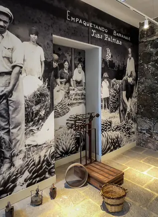Zona interior del Museo del Plátano en Arucas, Gran Canaria