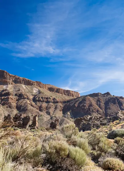Vista del Roque Cinchado en el Parque Nacional del Teide