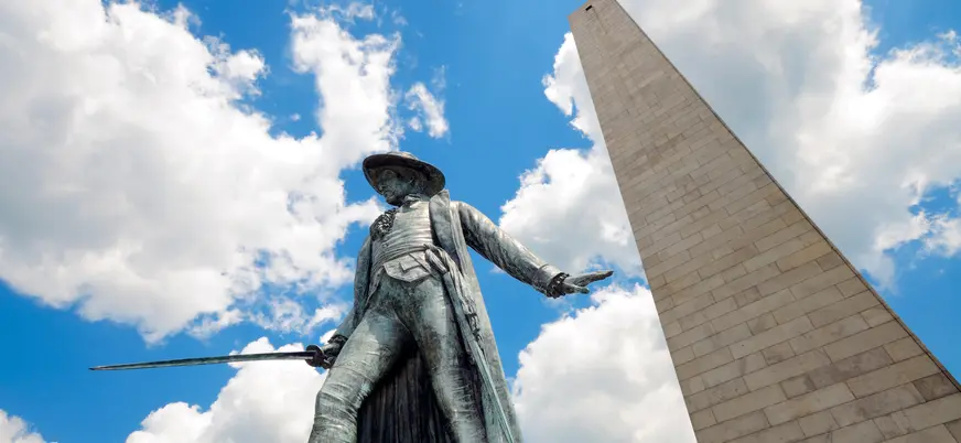 Monumento de Bunker Hill en Charlestown, Boston, Estados Unidos