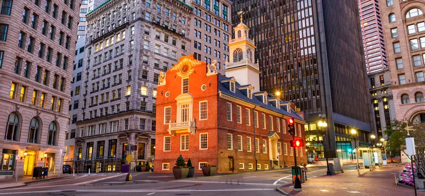 Old State House en el centro histórico de Boston, Estados Unidos