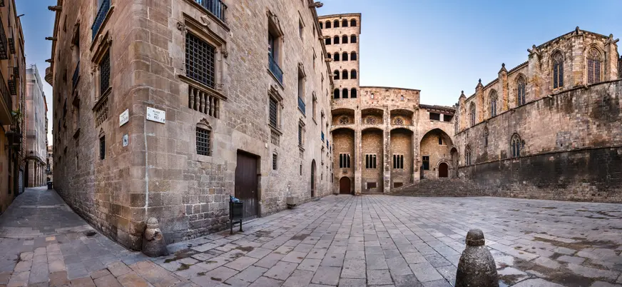 Plaza del Rey en el Barrio Gótico de Barcelona