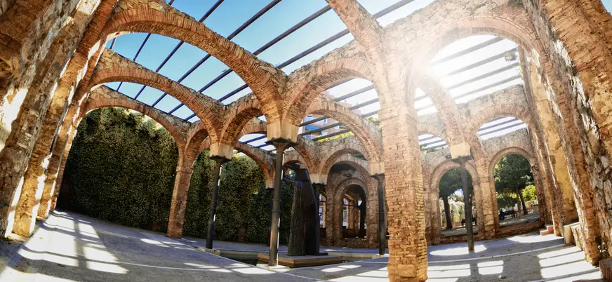 Ruinas romanas de la Plaza Villa de Madrid en Barcelona.