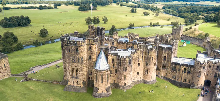 El Castillo de Alnwick, donde se grabaron parte de las películas de Harry Potter