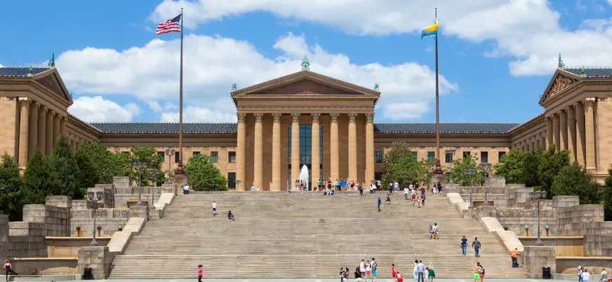 Escalinatas Rocky frente al Museo de Arte de Filadelfia, Pensilvania
