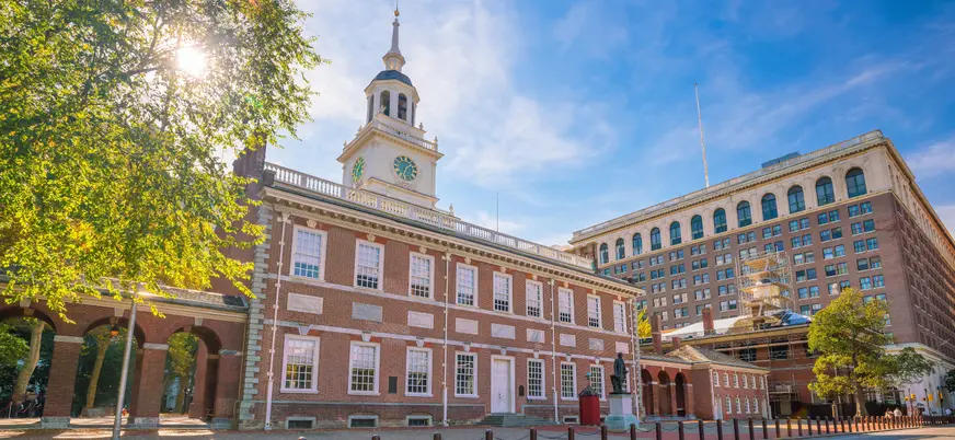 Salón de la Independencia en Old City, Filadelfia, Pensilvania