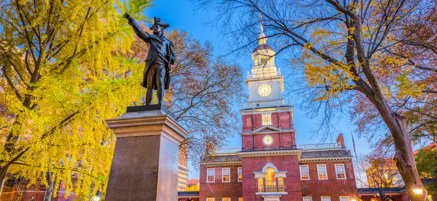 Salón de la Independencia en Filadelfia, Pensilvania