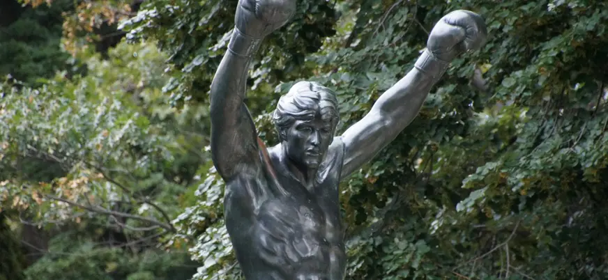 Estatua de Rocky Balboa frente al Museo de Arte de Filadelfia