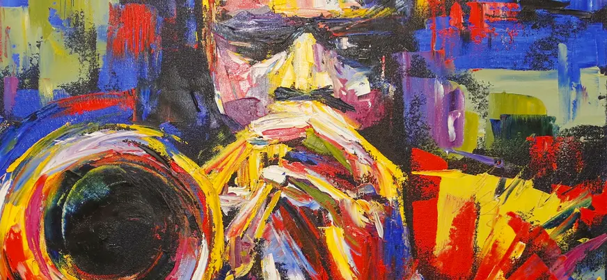 Pintura abstracta inspirada en el soul de Harlem, Nueva York, Estados Unidos