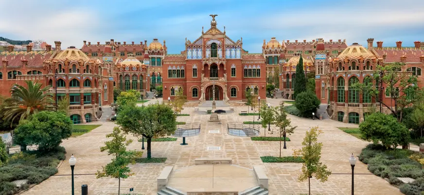 Recinto Modernista de Sant Pau en Barcelona.