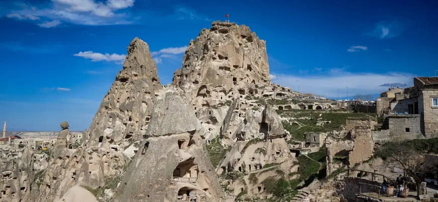 Estructura excavada de la ciudad subterránea de Kaymakli, Capadocia, Turquía
