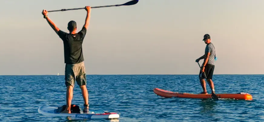 Clase grupal de Paddle Surf en Caleta de Fuste