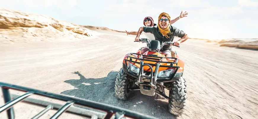 Ruta en quad por la campiña marroquí cerca de Marrakech, Marruecos