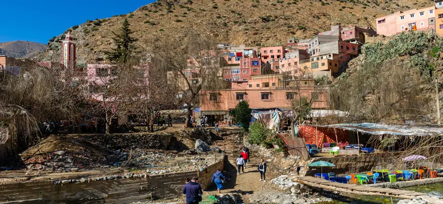 Pueblo bereber de montaña en la provincia de Al Haouz, Atlas marroquí