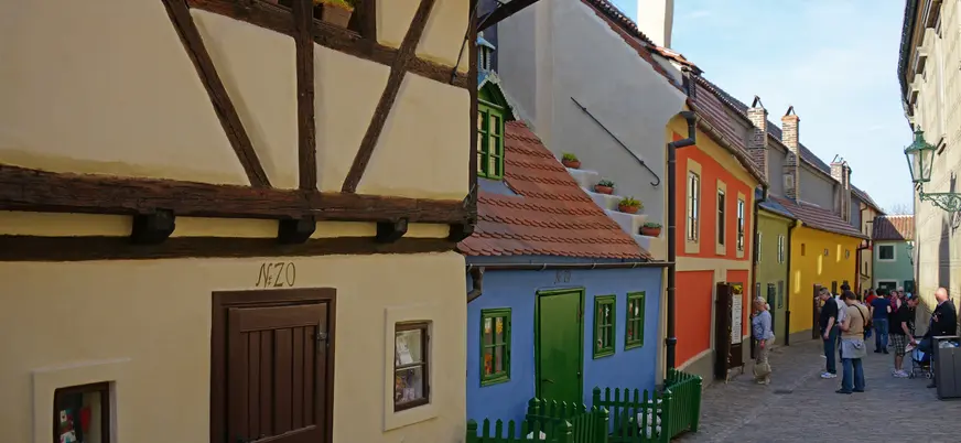 Casas de la Calle del Oro en el Castillo de Praga, República Checa