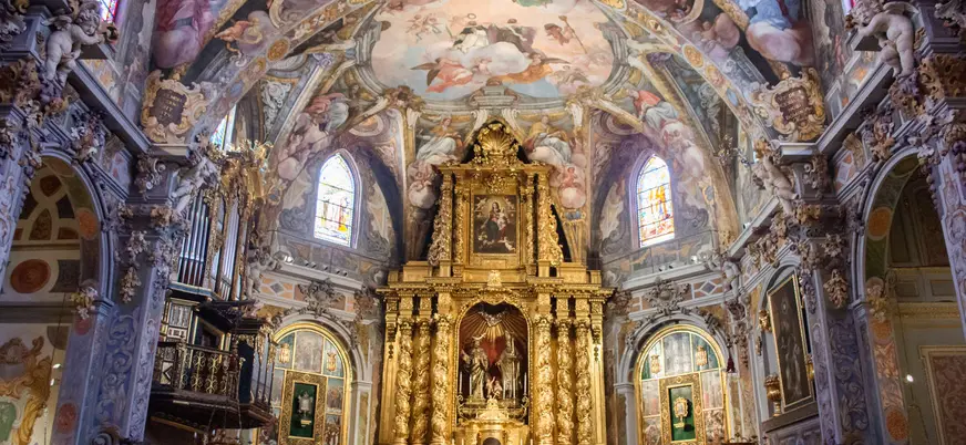 Iglesia de San Nicolás de Valencia, famosa por sus frescos barrocos conocidos como la “Capilla Sixtina valenciana”.