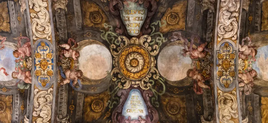 Techo barroco de la Iglesia de San Nicolás, conocida como la “Capilla Sixtina valenciana”.