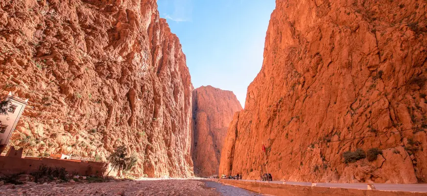 Gargantas del Todra en el Alto Atlas, Marruecos