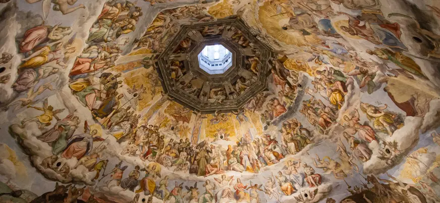 Frescos del Juicio Final en la cúpula del Duomo de Florencia.
