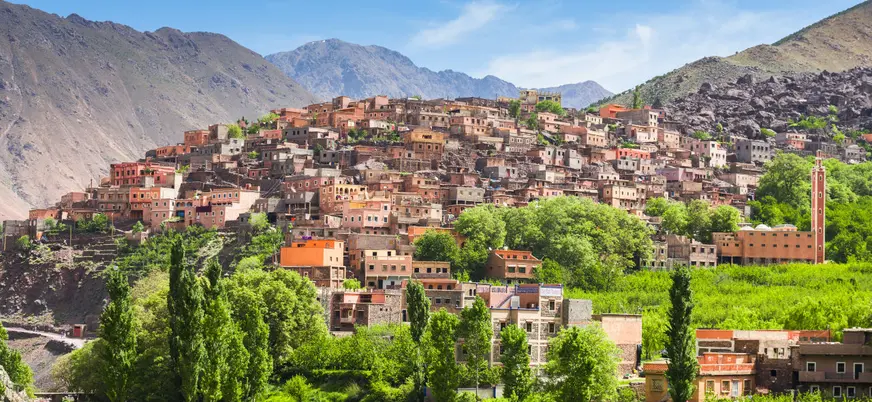 Pueblo de Aroumd en el Parque Nacional del Toubkal, Marruecos