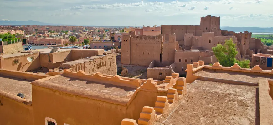 Vista de la kasbah Taourirt en Ouarzazate, patrimonio histórico de Marruecos