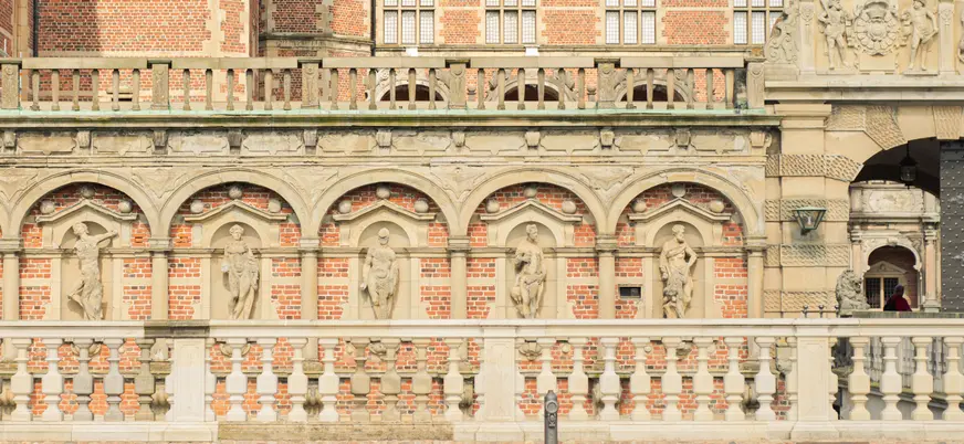 Detalle de la arquitectura exterior del Castillo Rosenborg