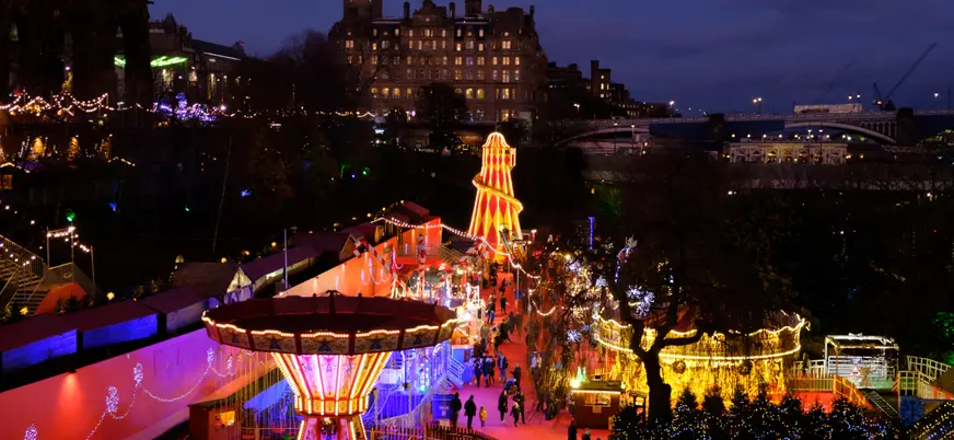Mercado de Navidad de los Jardines de East Princes Street.