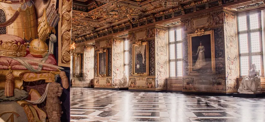 Interior del Museo Nacional de Historia en el Castillo de Frederiksborg