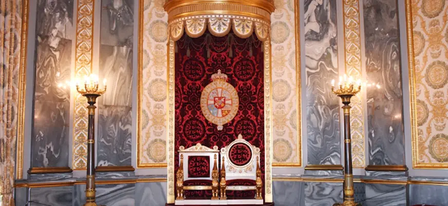 Salón del Trono del Palacio de Christiansborg en Copenhague, Dinamarca