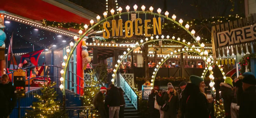 Mercadillo navideño de Smögen en Copenhague, Dinamarca