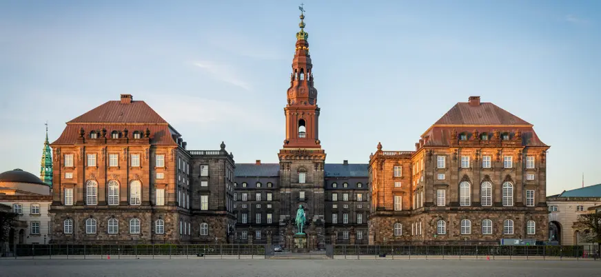 Palacio de Christiansborg en Copenhague, Dinamarca, sede del Parlamento danés