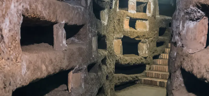 Catacumbas de San Sebastián de Roma, donde descubrir el pasado cristiano.