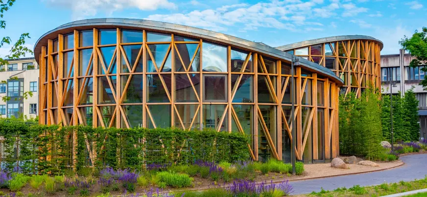 Museo de Hans Christian Andersen en Odense, con una peculiar arquitectura.