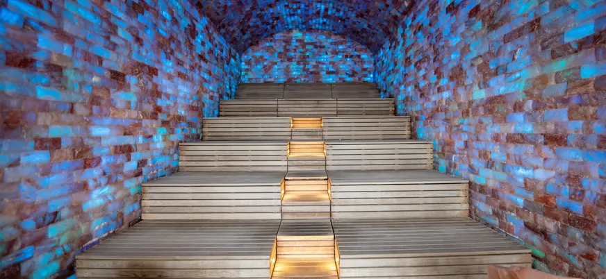 Sauna en las termas de Bucarest, una de las opciones para relajarte y desconectar en el complejo.