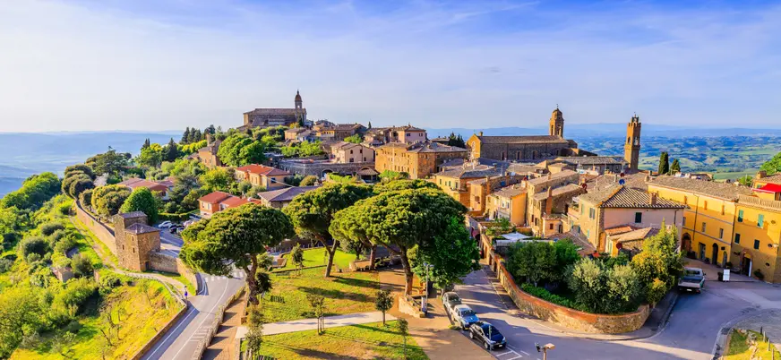 Desde la fortaleza de Montalcino se observan unas vistas de infarto.