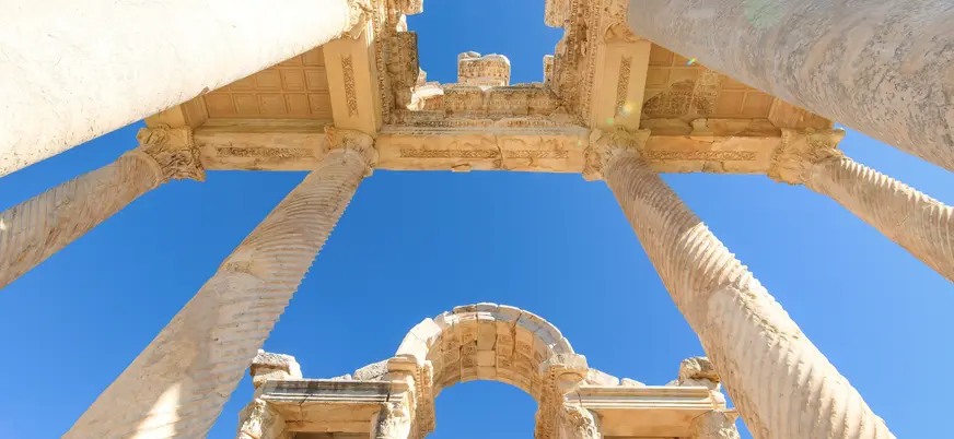 Detalle de los restos romanos de la ciudad de Afrodisias.
