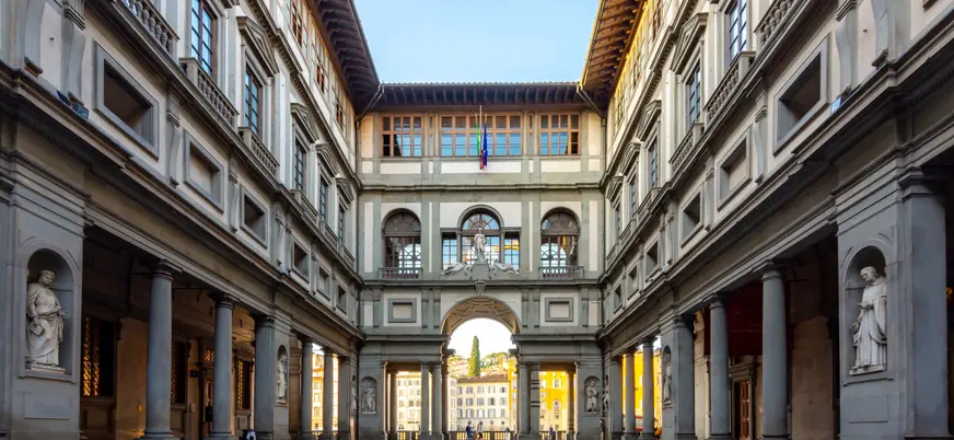 La Galería Uffizi es una de las más destacadas en Florencia.