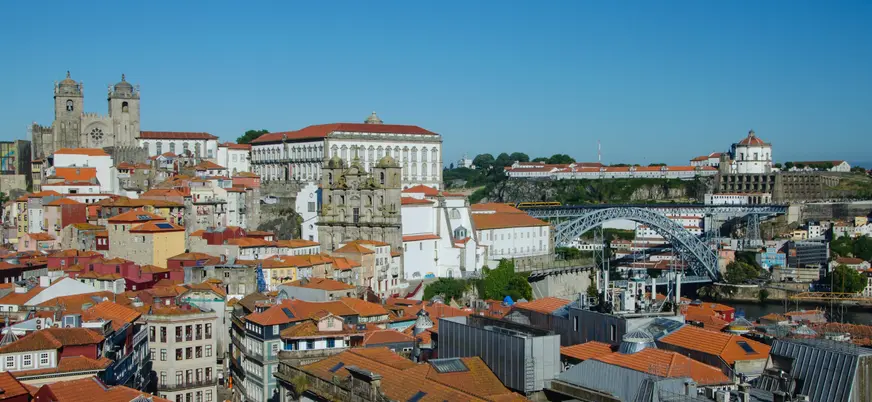 Vistas de Oporto desde el mirador de la Victoria que visitarás en este tour a pie por Oporto.