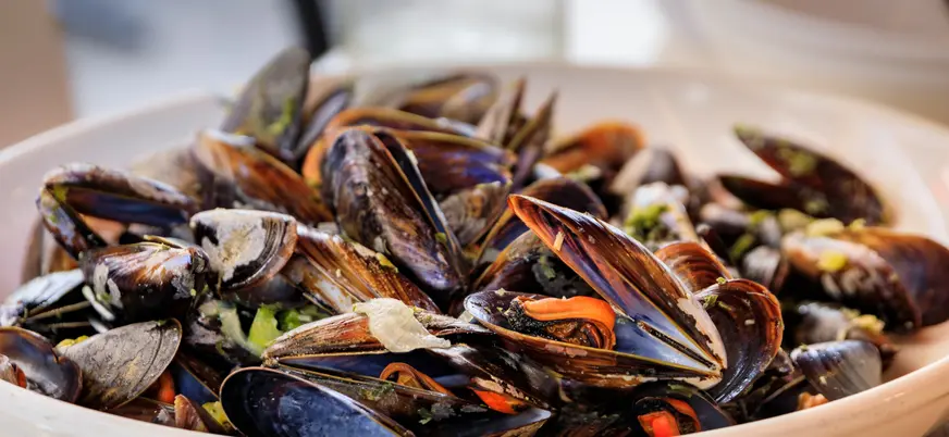 Mejillones, comida típica de Bélgica
