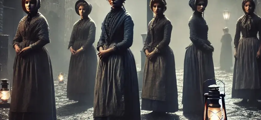 Representación histórica de las mujeres de Whitechapel.