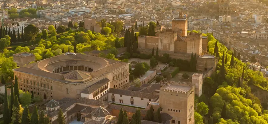 Imagen aérea de la Alhambra de Granada