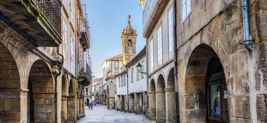 Calles del casco antiguo de Santiago de Compostela
