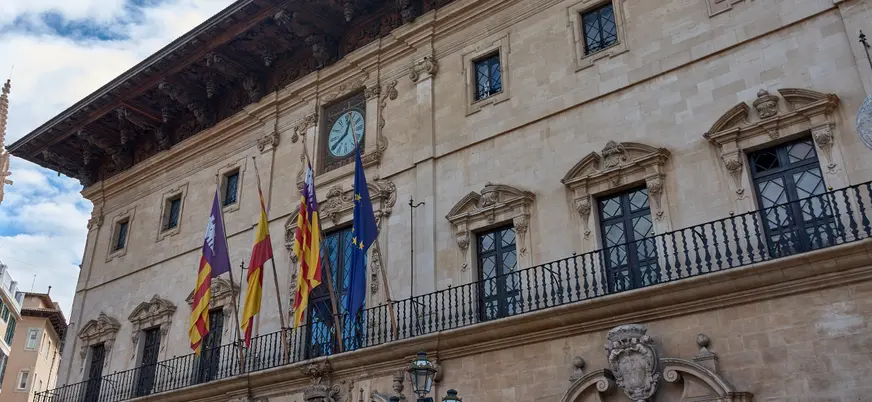 Fachada del ayuntamiento de Palma de Mallorca.