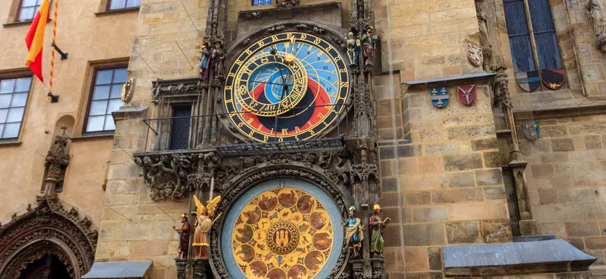 Imagen central del Reloj Astronómico de Praga