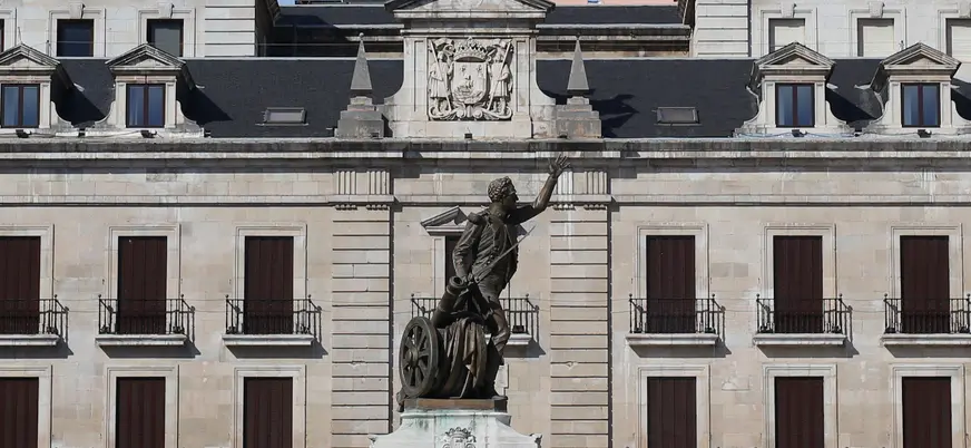 Plaza Porticada en el centro de Santander, Cantabria