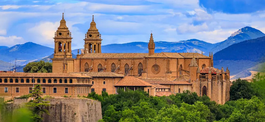 Vista panorámica de la catedral de Pamplona