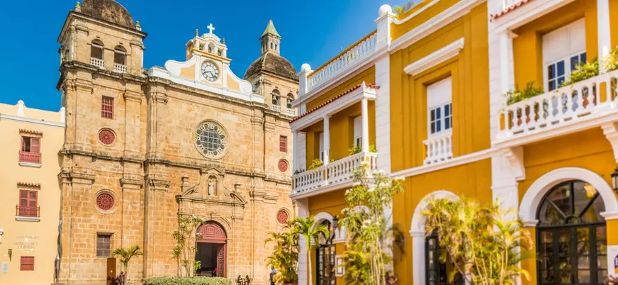  Imagen de la iglesia de San Pablo Claver en Cartagena de Indias, Colombia