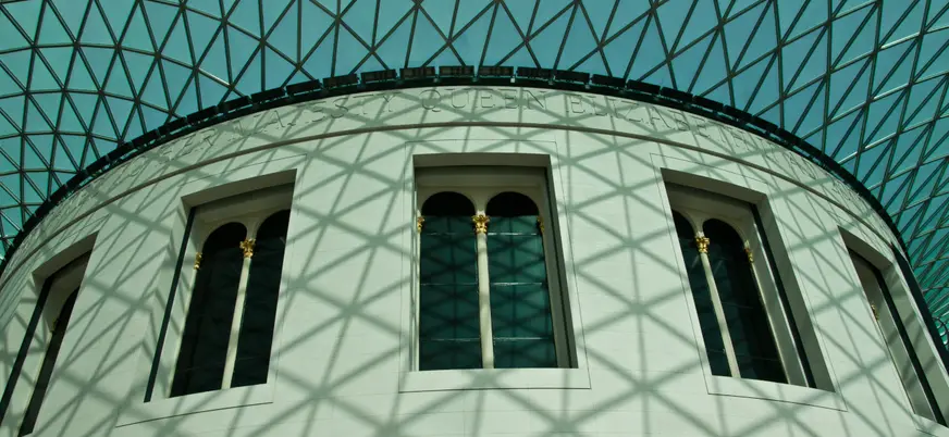 Imágenes de las galerías interiores del Museo Británico de Londres