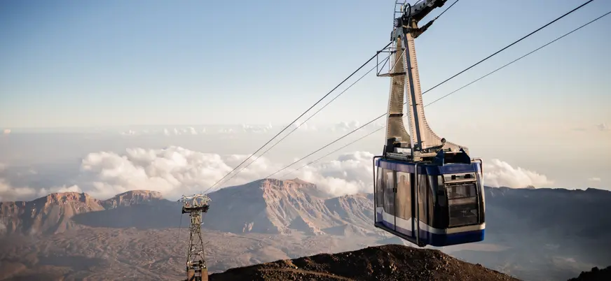 Vista desde Tenerife desde el teleférico del Teide