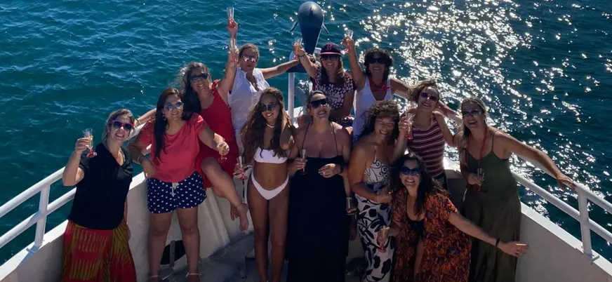 Una foto de grupo para recordar una experiencia única en Arrábida.