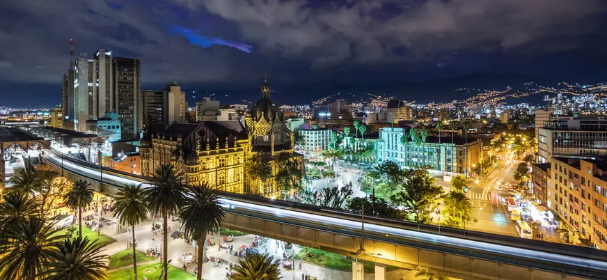 Vista aérea de Medellín, Colombia